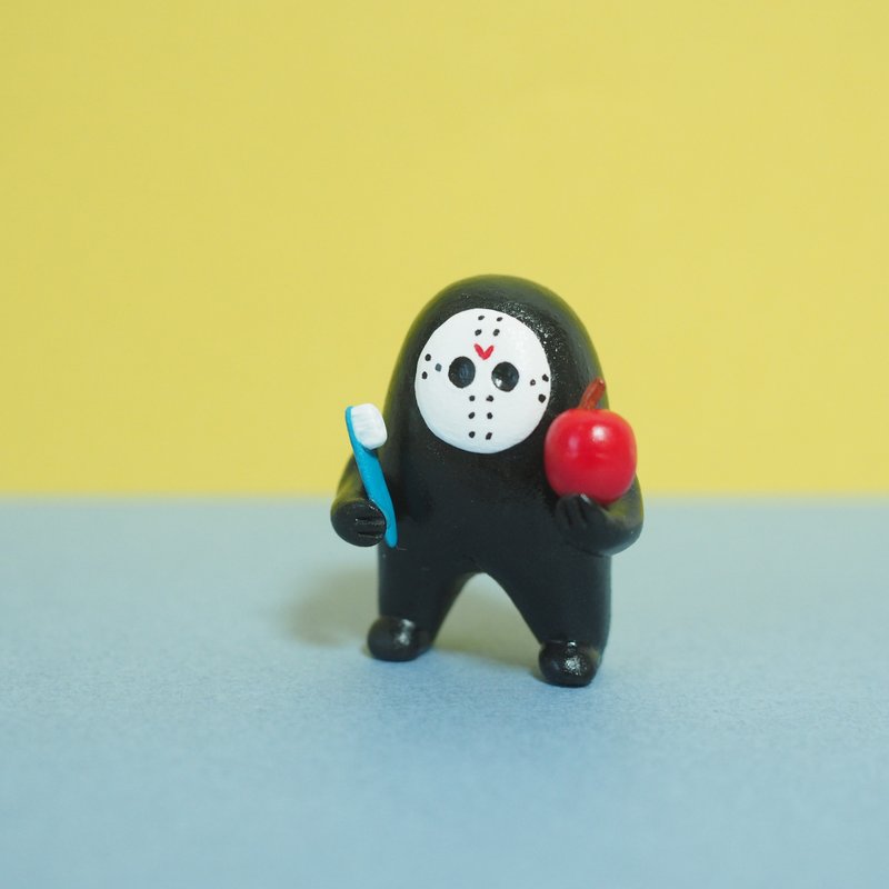 Toothbrush Mask. - 公仔/玩偶 - 黏土 黑色
