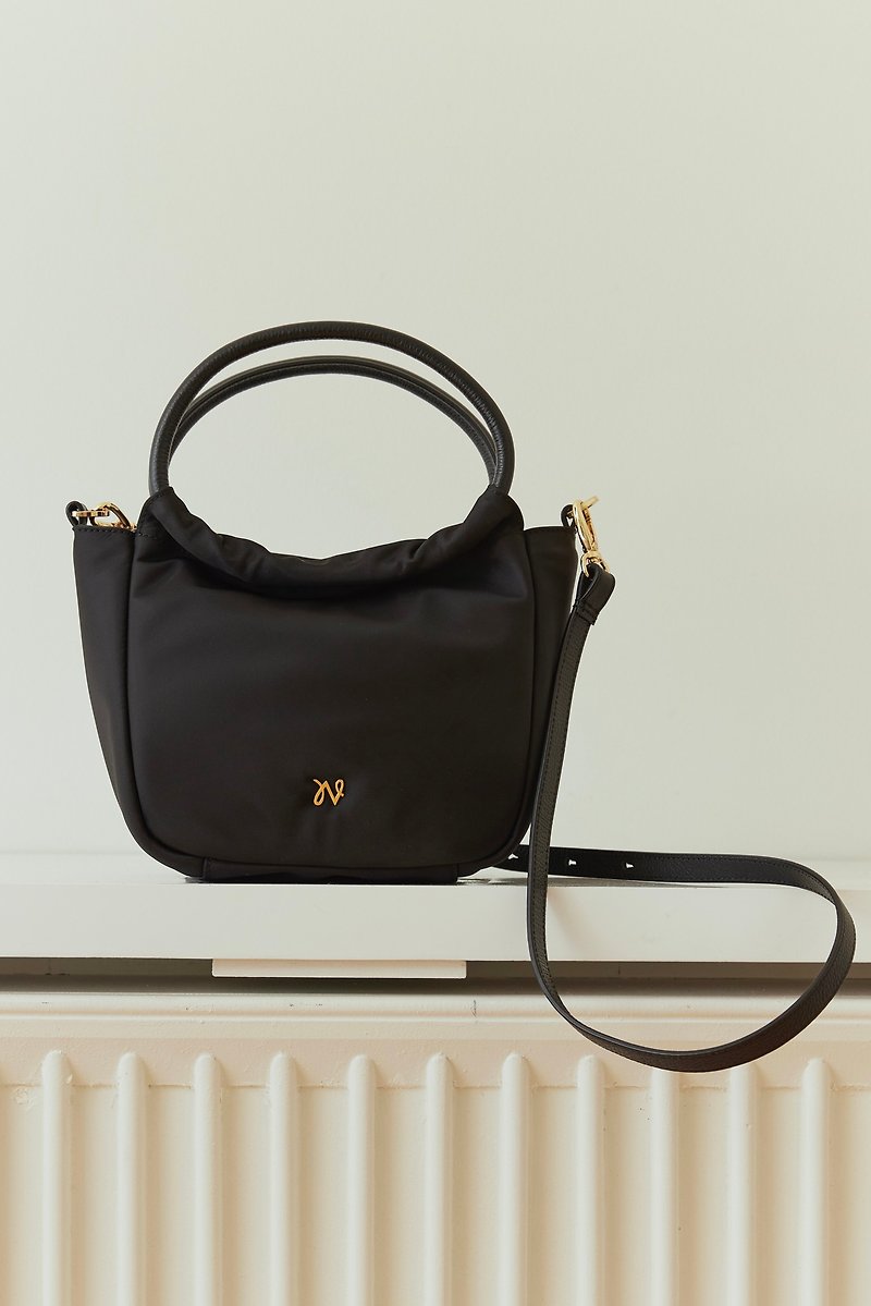 Pencil pleat bag in black - Handbags & Totes - Nylon Black