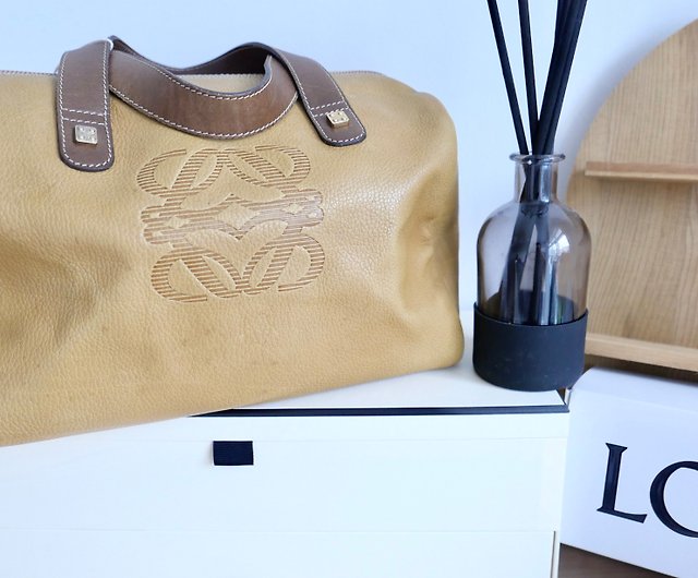 Friendly Sale - Rare Vintage Loewe Napa Calf Leather Boston Bag