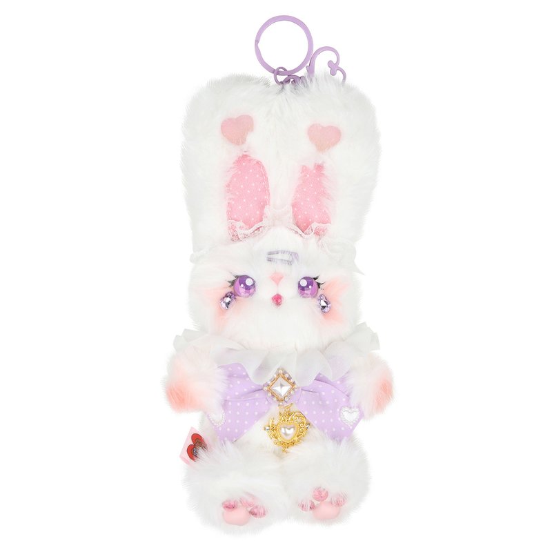 HANDMADE MAKE OVER PURPLE BUNNY - 公仔/玩偶 - 棉．麻 白色