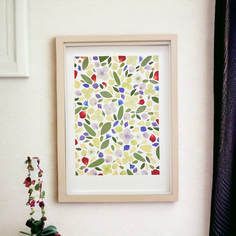 Pressed Flower Art/ flower gift/ home decoration/ flower framed - กรอบรูป - พืช/ดอกไม้ 