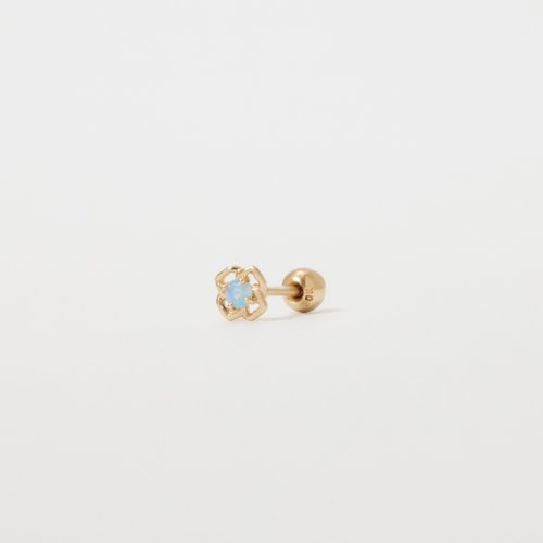 Isha Jewelry 純銀輕珠寶 【新品】玫瑰花瓣 Rose | 人造蛋白石 10K金 耳針 轉珠耳環