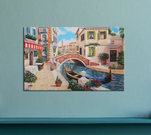 PaintingsFromIrina 威尼 油畫 風景掛畫 裝飾畫 手繪繪畫 掛畫