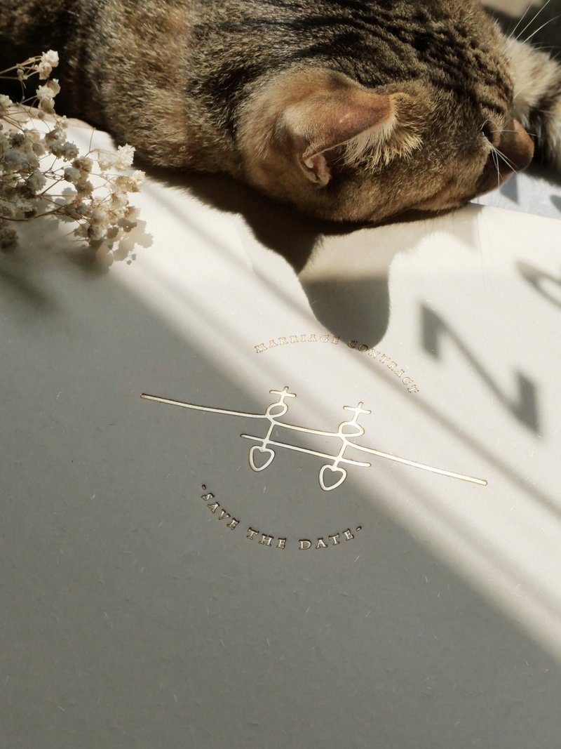 Yinyin time wedding book/wedding book folder/hard cover/texture/rough/gilding/ - Marriage Contracts - Paper Red