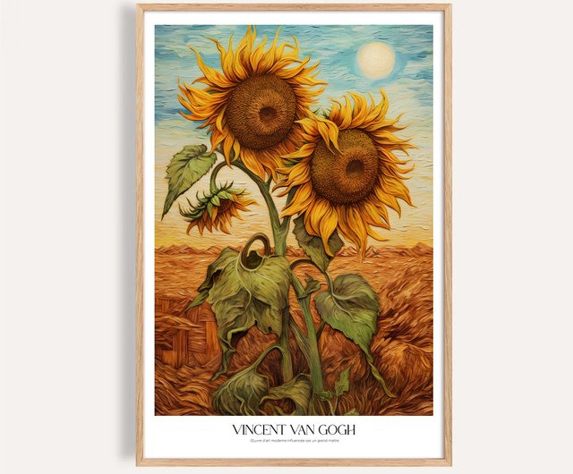 ひまわり畑 Sunflowers in the Field / ゴッホスタイル ウォールアート