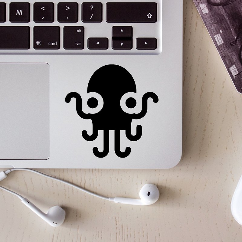 Octopus-Cardin West Germany Sticker_Suitable for sticking on laptops, mobile phones, motorcycles, cars, etc. - สติกเกอร์ - วัสดุกันนำ้ สีม่วง
