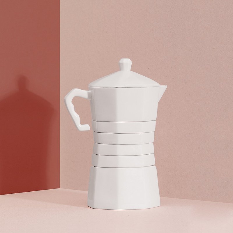 DOIY stacked moka pot - Teapots & Teacups - Porcelain White