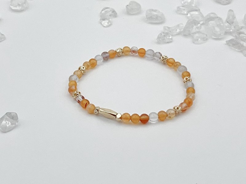 Sosii | Crystal 20 Natural Crystal Bracelet | Fine Style - Orange | - Bracelets - Crystal Orange
