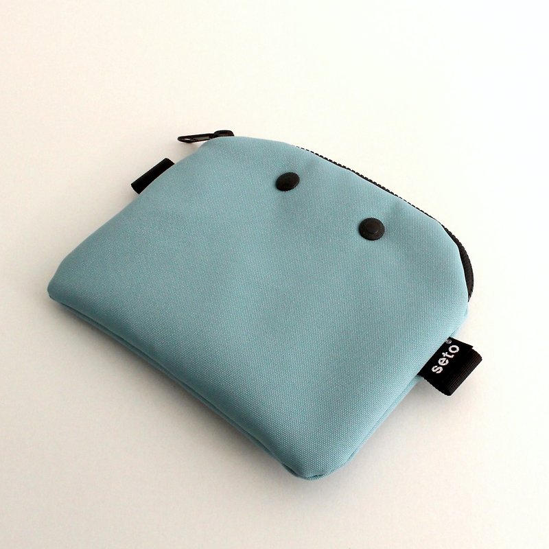 seto / creature bag / pencil case / cosmetic pouch / Case A6 / Water blue - กระเป๋าเครื่องสำอาง - เส้นใยสังเคราะห์ สีน้ำเงิน