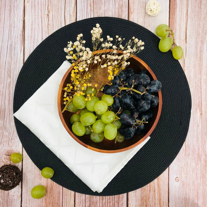 【BONNIE編織工坊】叢林饗宴餐墊2入組(38X38CM)-黑夜 - 桌布/桌巾/餐墊 - 聚酯纖維 黑色