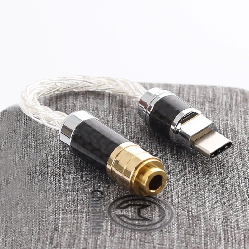 TypeC轉3.5mm 純銀轉接線【M207】全新現貨【川木】 - 科技小物 - 其他金屬 