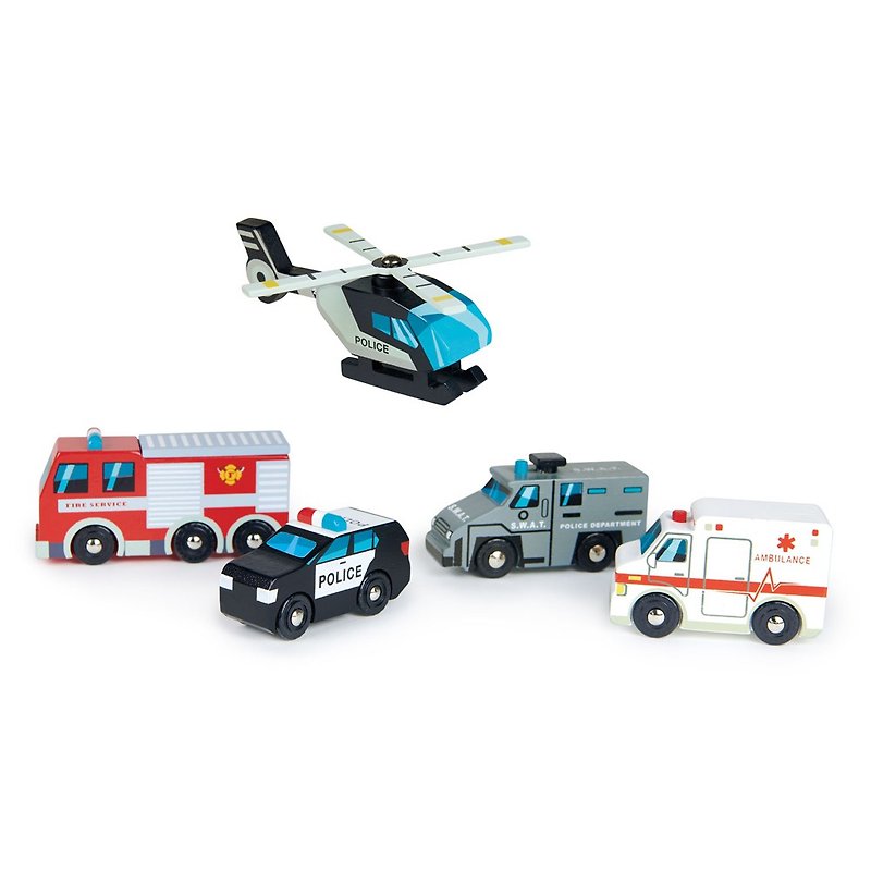 Emergency Vehicles - Kids' Toys - Wood 