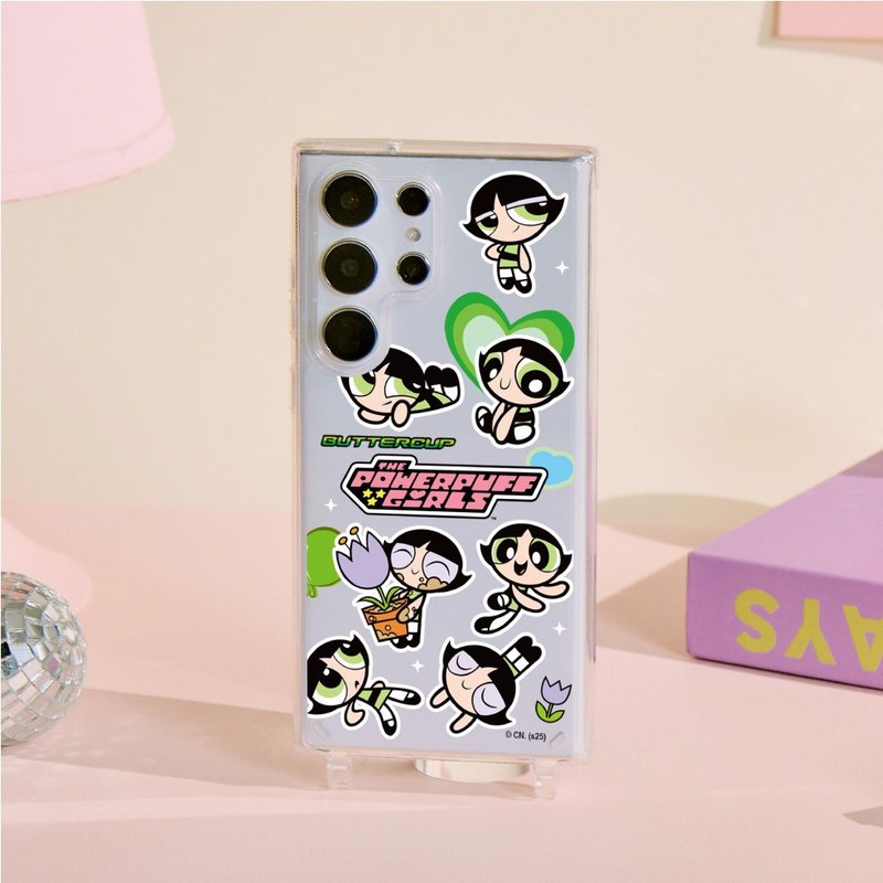 The Powerpuff Girls Charm Blooming Stone Transparent Anti-Fall SAMSUNG Rope Hanging Phone Case - Phone Cases - Plastic Transparent