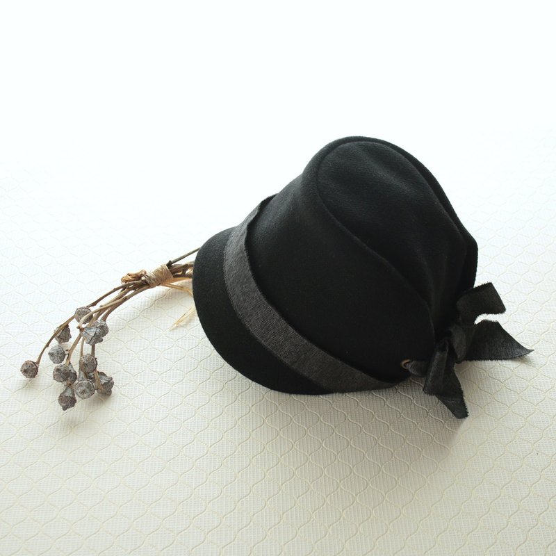 Wool Melton Hat [Black] Kids - หมวกเด็ก - ขนแกะ สีดำ