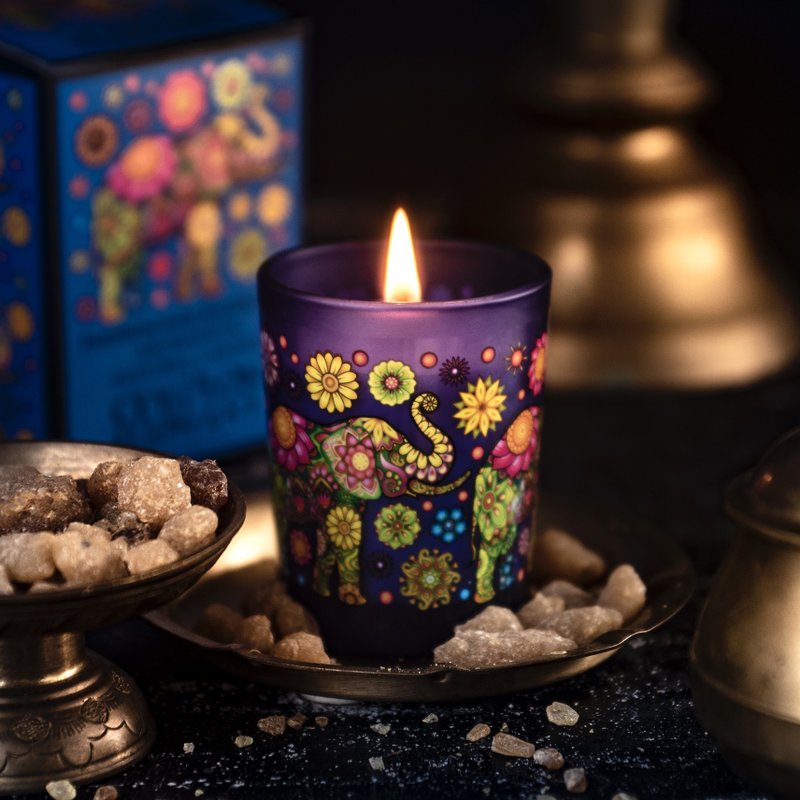 SPA CEYLON | Frankincense Lime Essential Oil Candle Limited Celebration 50g - Candles & Candle Holders - Essential Oils Blue