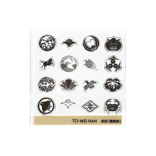 stamp be mine OSAKA 家紋 _動物紋 -貼ってはがせる透明なフォトポリマー製クリアスタンプ TO-MEI HAN -