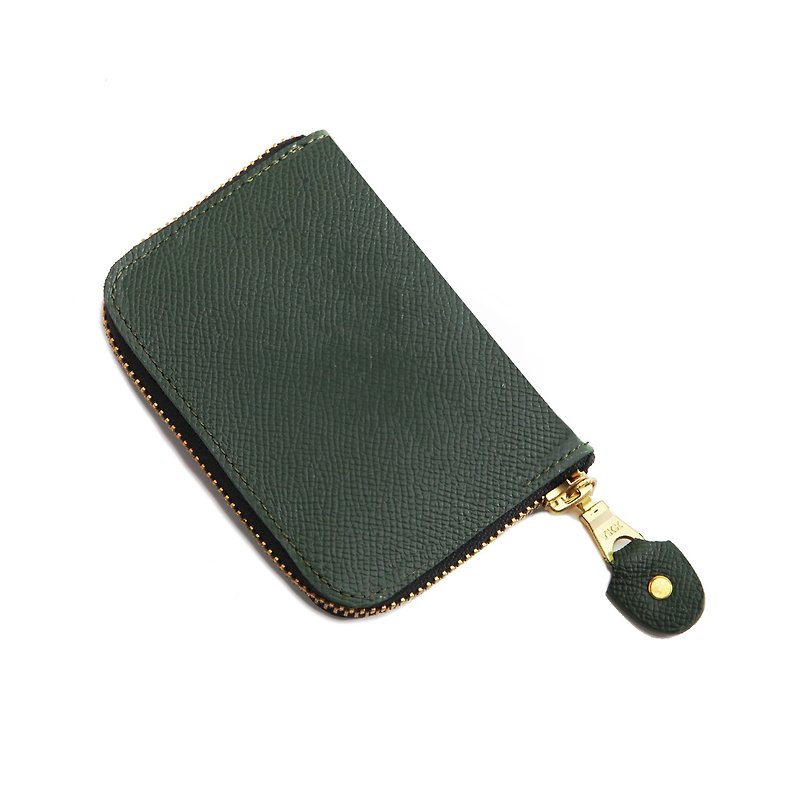 Leather Coin Bag 103 - กระเป๋าใส่เหรียญ - หนังแท้ สีเขียว