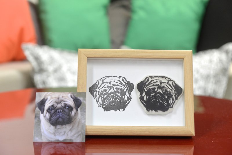Tailor made hand carved rubber stamp (Dog) - Other - Rubber 