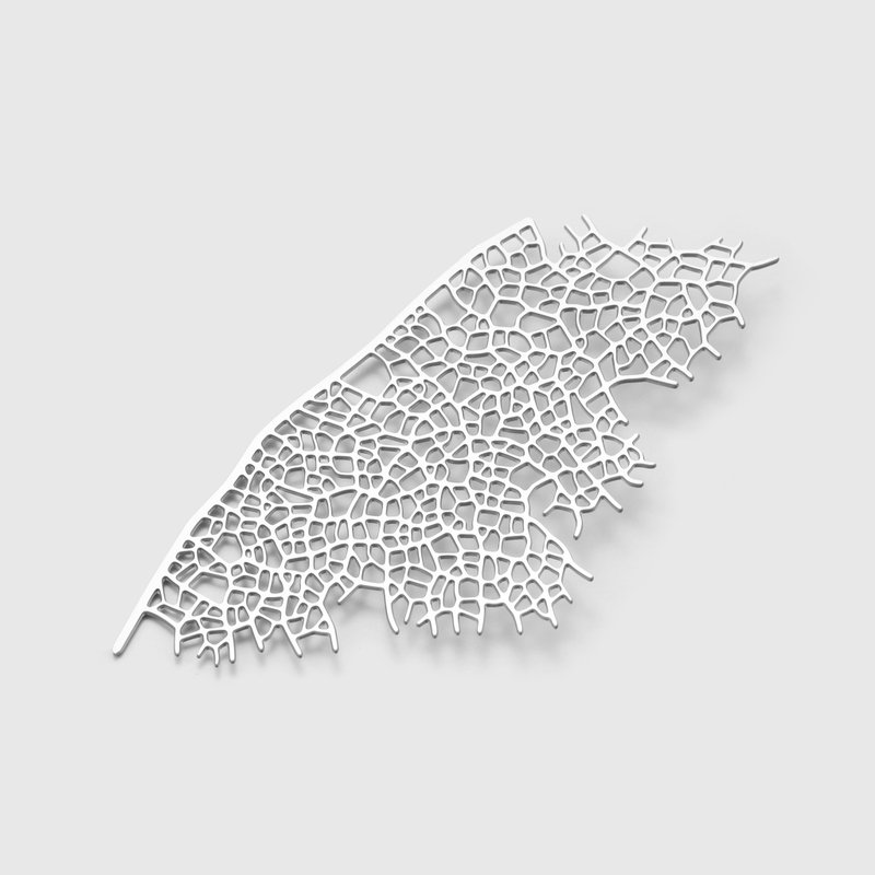 moorigin / 葉脈胸針 - 胸針 - 不鏽鋼 銀色