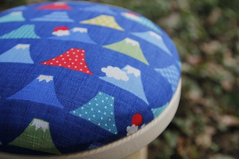Mushroom Chair - Mount Fuji - Japanese Cotton - อื่นๆ - ผ้าฝ้าย/ผ้าลินิน สีน้ำเงิน