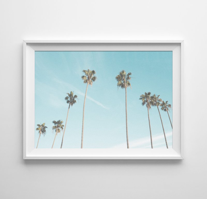 Palm trees Print #2 可客製化 掛畫 海報 - 壁貼/牆壁裝飾 - 紙 