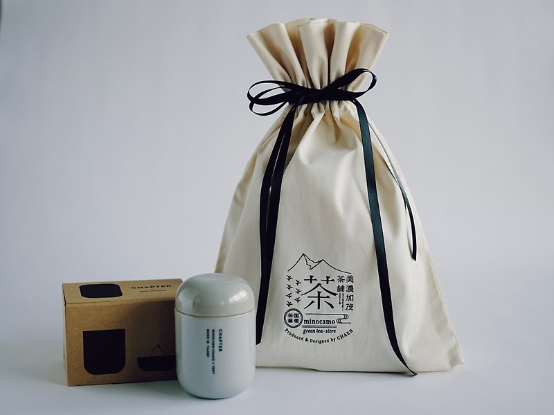[Recommended as a gift] Chapter clear gray and Japanese tea set_Yunomi with lid in gift box - ชา - เครื่องลายคราม สีเทา