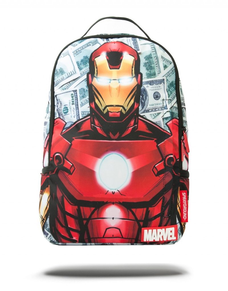 [SPRAYGROUND] DLX MARVEL joint series Iron Man Iron Money trend after laptop backpack - Laptop Bags - Other Materials Multicolor