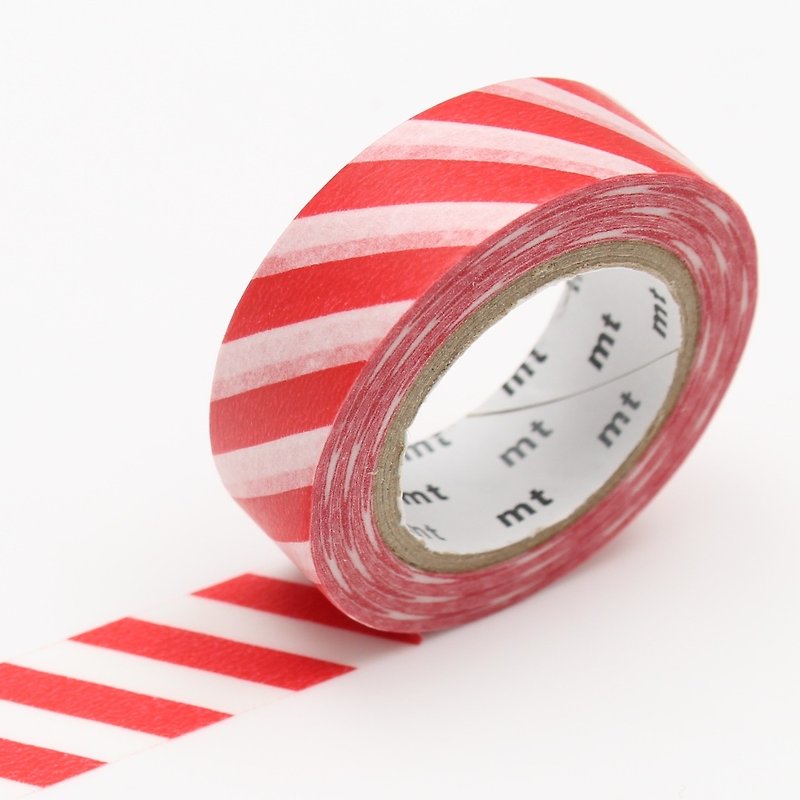 KAMOI mt Masking Tape Deco【Stripe - Red (MT01D371)】 2017SS - Washi Tape - Paper Red