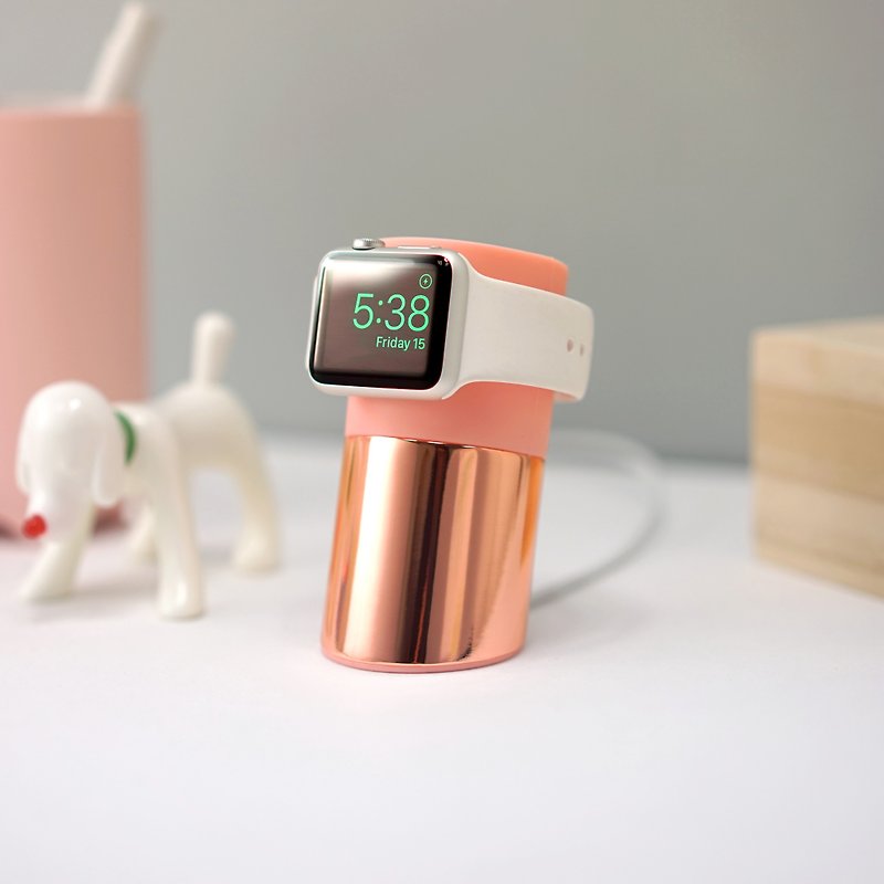 Sink Apple Watch Charger Stand - Navy/Pink │ storage / home decor - กล่องเก็บของ - พลาสติก สีเงิน