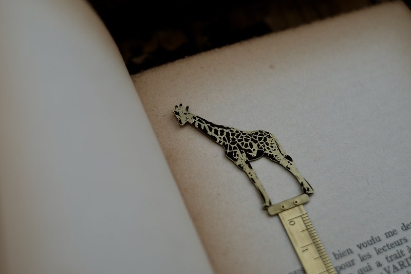 [Umbilical] plus house stationery series handmade Bronze │ │ Advanced models animal bookmark foot giraffe - Bookmarks - Copper & Brass 