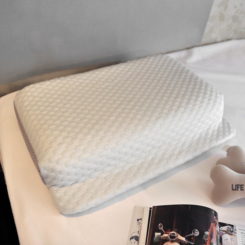 LIFT PILLOW電梯枕頭(天絲膠原蛋白枕套款)-止鼾枕記憶枕1入 - 床包/寢具 - 環保材質 白色