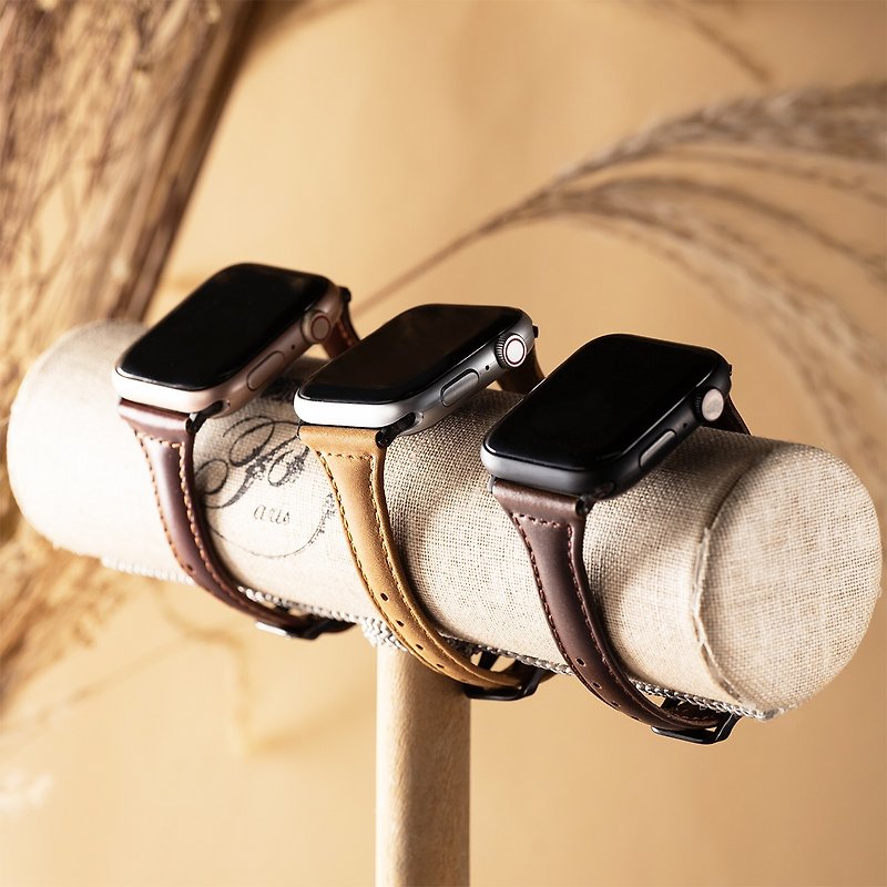 Apple watch - 仿舊感縮腰真皮蘋果錶帶 - 錶帶 - 真皮 