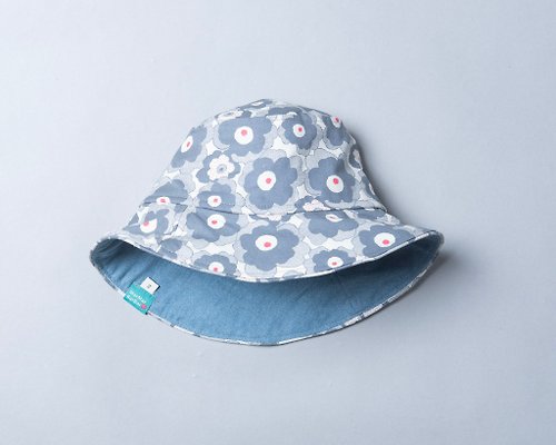 MarMarBarBar手作童衣 帽圍可調塑型-花64 漁夫帽 防曬 寶寶 童裝 禮物 帽子露營 登山