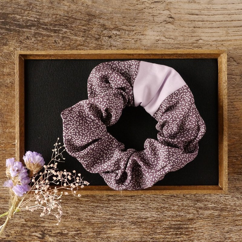 Happy hair ornament kimono shushu floral pattern silk - Hair Accessories - Silk Purple