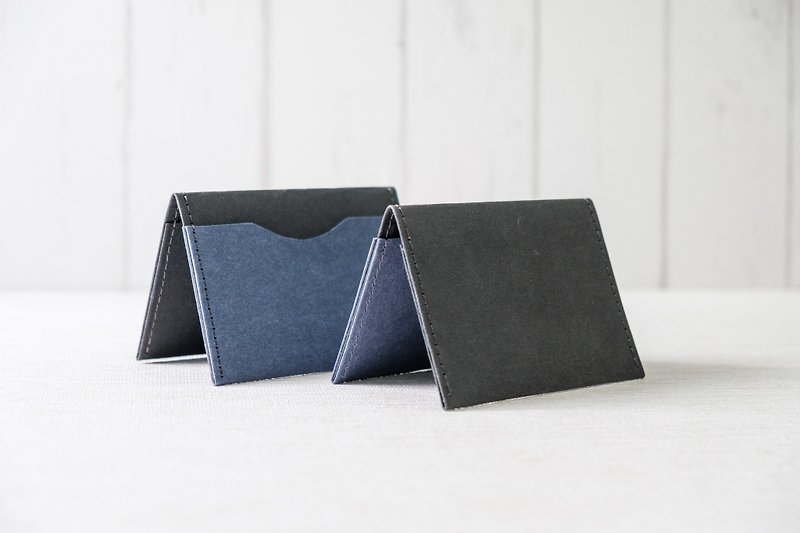 【紙造可能】 minimal 素色系列 簡約名片夾 - 卡片套/卡片盒 - 紙 藍色