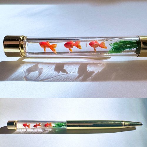 NO.73 アクアリウム✨金魚②ハーバリウムボールペン Amazon | ハー