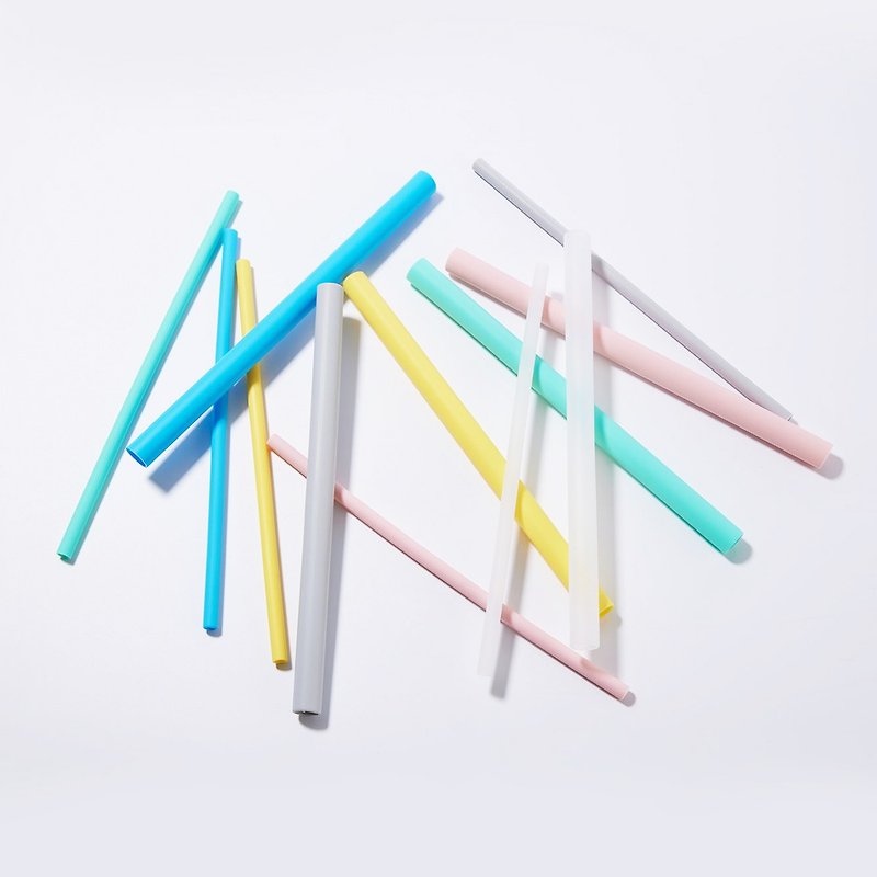 [Combo Offer] YCCT Thick and Fine Silicone Straws + Straw Bag + Straw Brush - หลอดดูดน้ำ - สแตนเลส หลากหลายสี