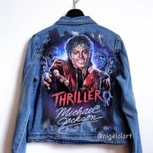 ペイント デニム ジャケット ハンドメイド カスタム ジャケット