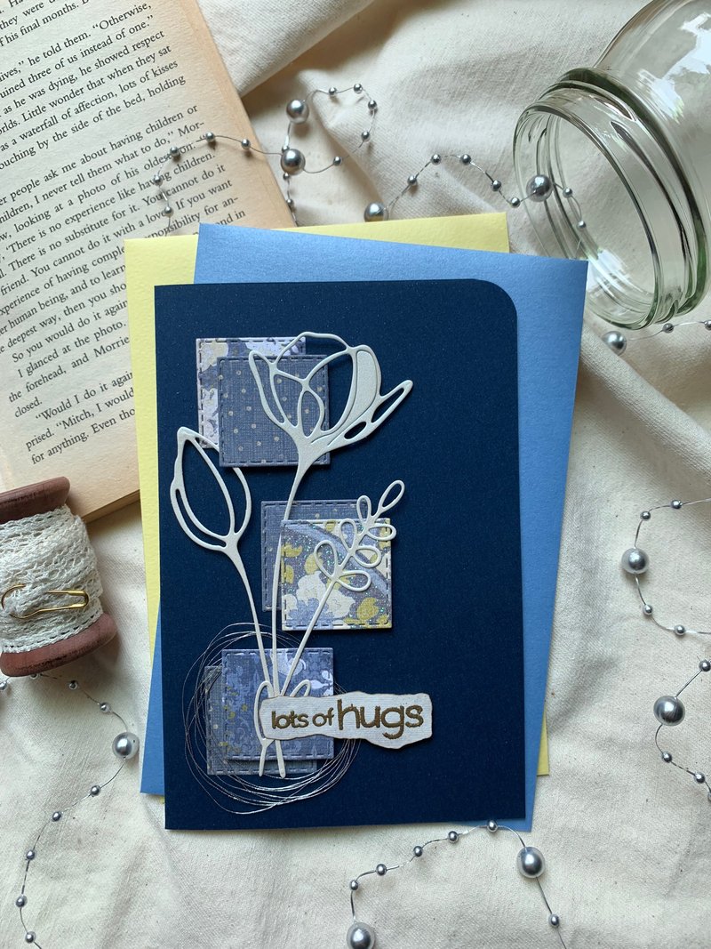 手工卡片、祝福卡片、心意卡片、萬用卡片 - 卡片/明信片 - 紙 藍色