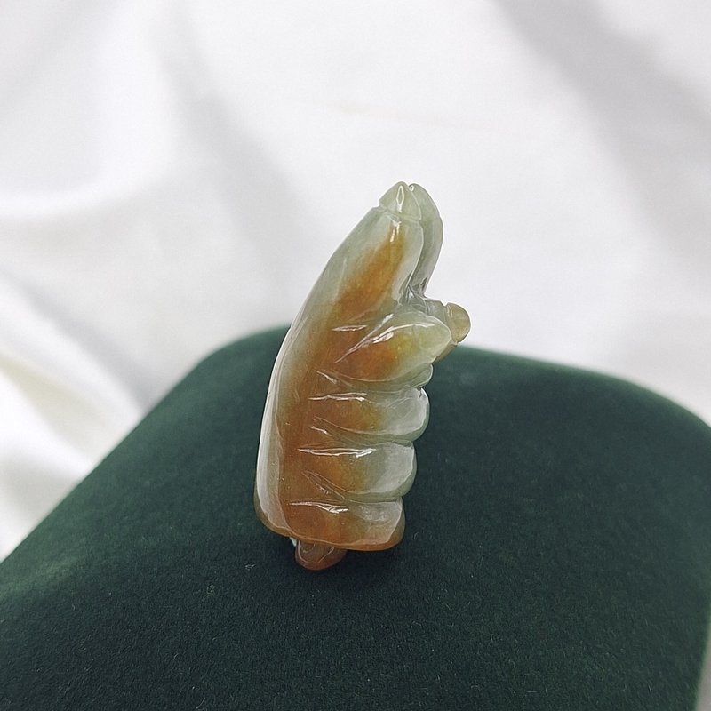 天然紅翡 豬腳 豬蹄 吊墜 掛件 | 天然緬甸玉A貨翡翠 - 項鍊 - 玉石 