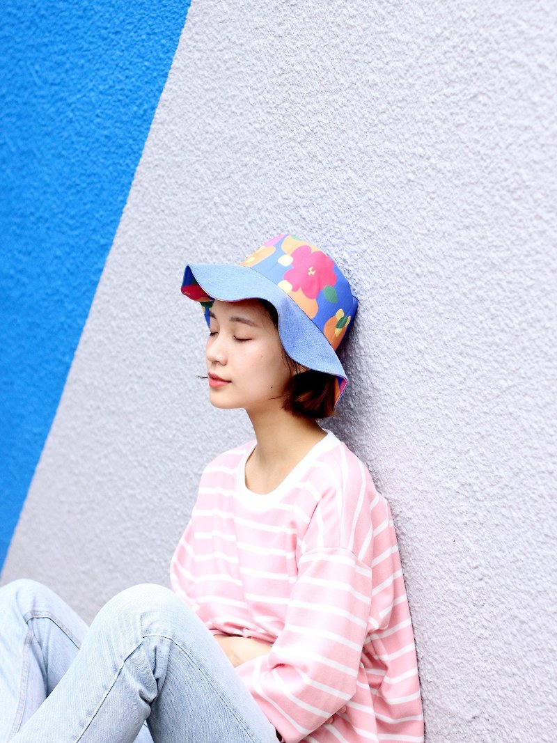 【The MAMA's Closet】To Celebrate / Sun Hat - Hats & Caps - Polyester Multicolor