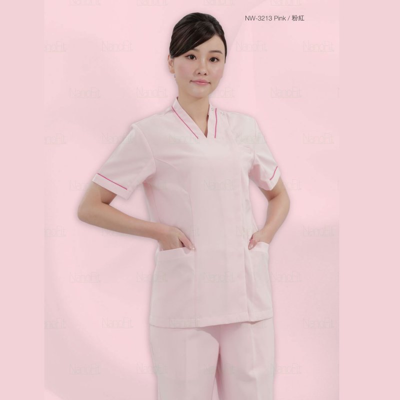 Nano anti-bacterial top clinic uniform NW3213 - Women's Tops - Polyester Blue