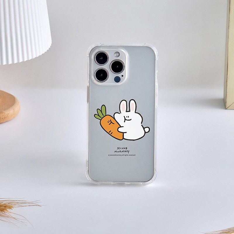 Second Morning Carrot and Rabbit Full Airbag Anti-fall iPhone Case - Phone Cases - Plastic Transparent