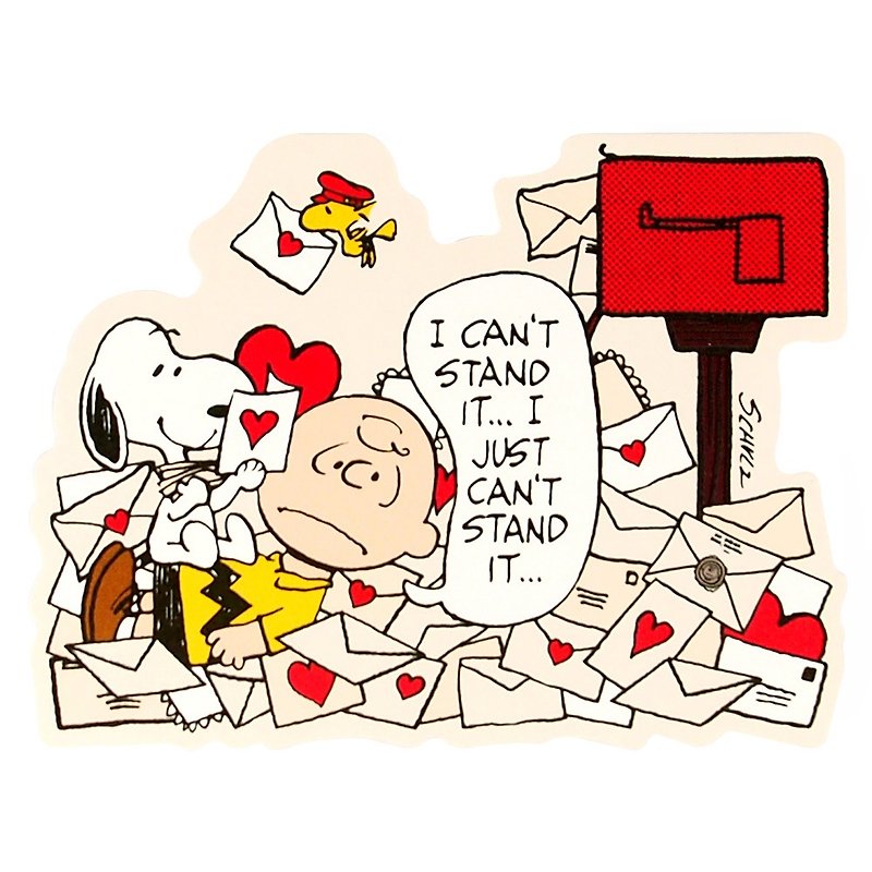 Snoopy Day I keep receiving love letters [Hallmark pop-up card multi-purpose] - การ์ด/โปสการ์ด - กระดาษ สีแดง