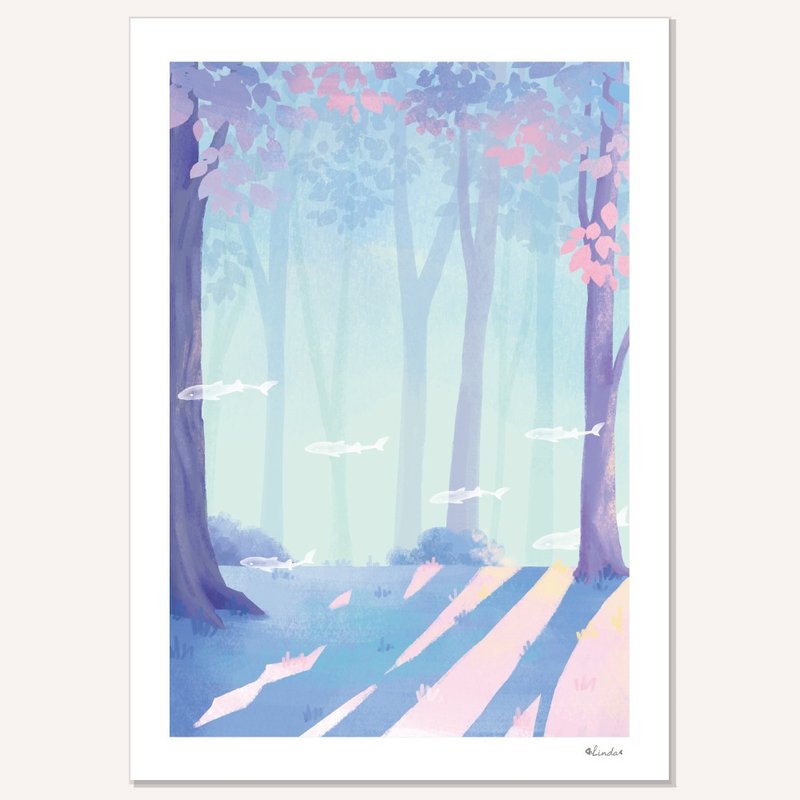 アートポスター・キャンバスアート【森の間】 - ポスター・絵 - 紙 多色