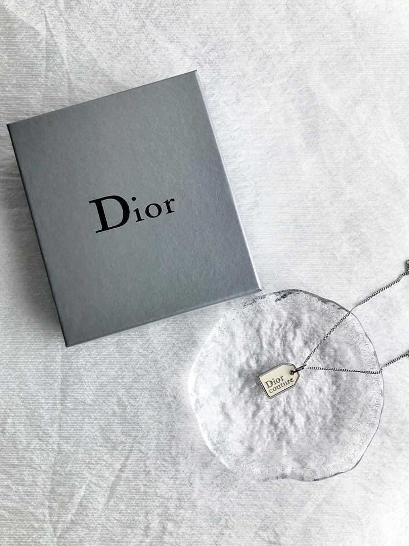 【 日本直送　名牌中古包 】Christian Dior クリスチャン ディオール ネックレス シルバー ロゴ ドックタグ vintage hd4wss - 項鍊 - 其他材質 銀色