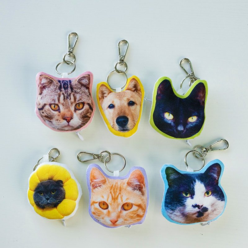 Customized pendants with photos, pet portraits, customized gifts, keychains, bag pendants - หมอน - วัสดุอื่นๆ หลากหลายสี