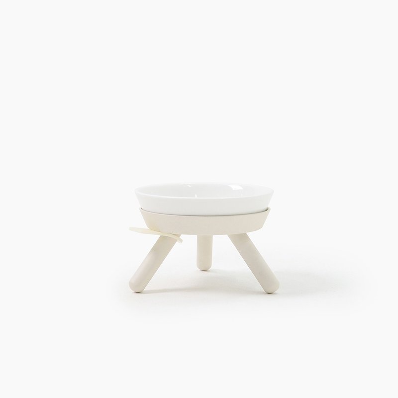 Oreo Table 碗架組 - White - 寵物碗/碗架 - 瓷 白色