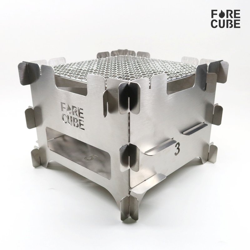 【Coffreedom】FIRECUBE card barbecue grill - Pots & Pans - Stainless Steel Silver