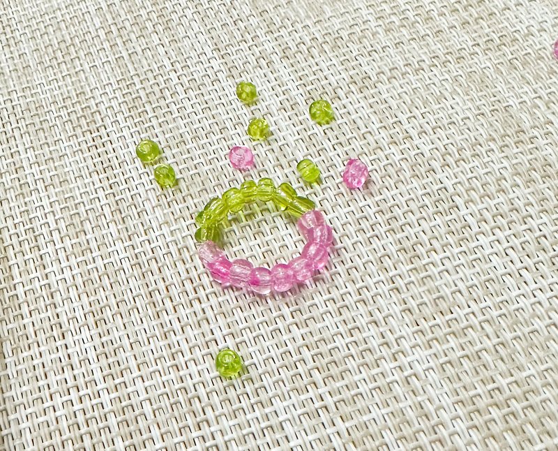 Two-tone bead ring - General Rings - Other Materials Pink